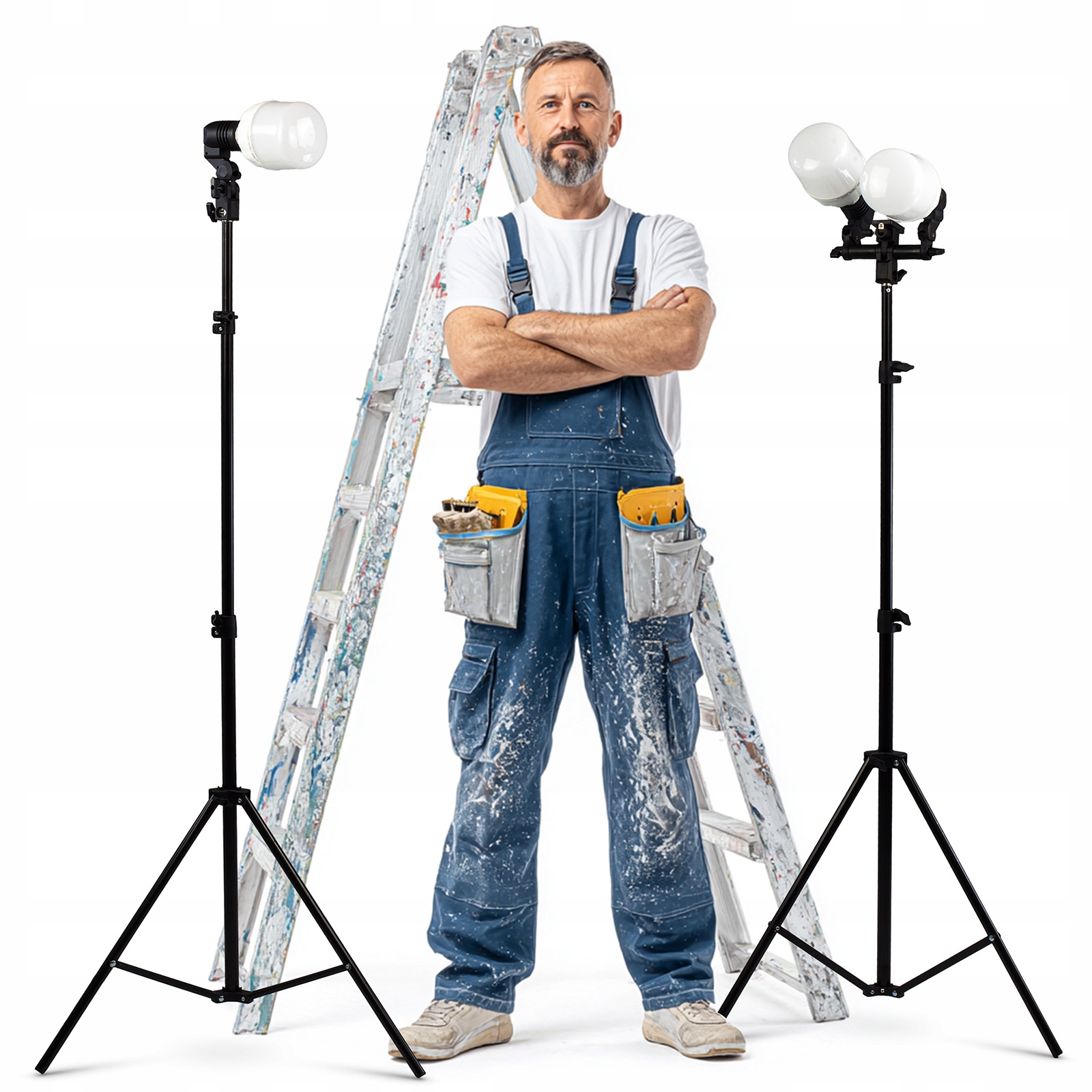 Sada 2 Led stavebních lamp 100 mix