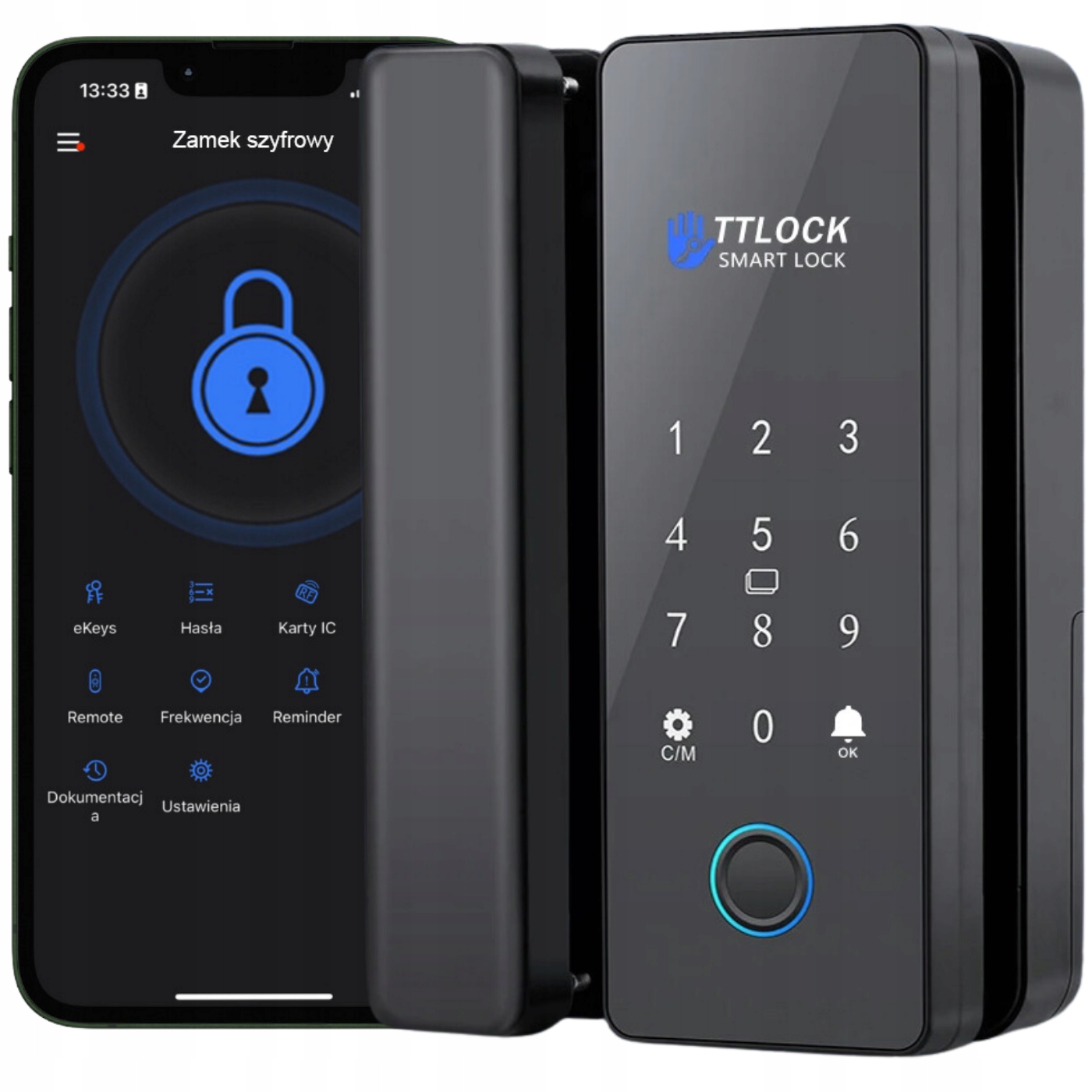 Kódový Zámok Pre Sklenené Dvere S Kódom Odtlačku Prsta Šifrovač Wifi Rfid