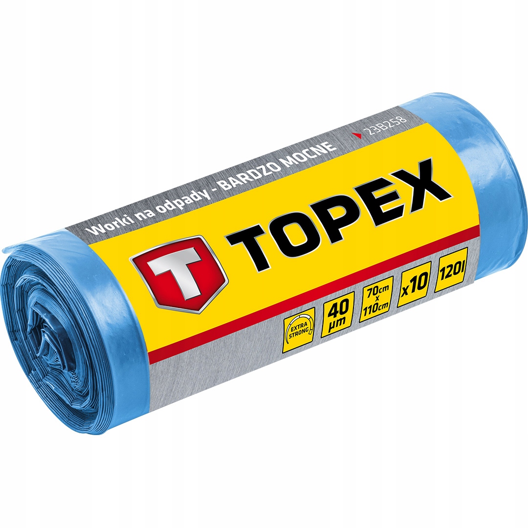 

Worki na odpady 120 L, niebieskie, 40 mic