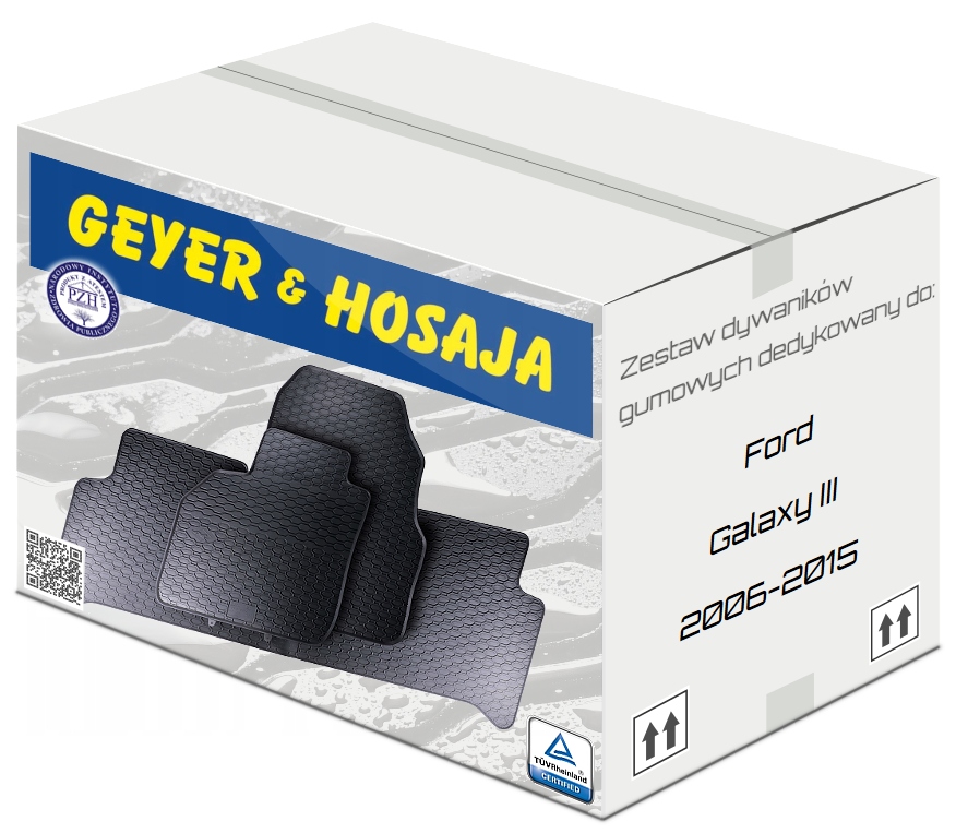 Dywaniki gumowe BEZWONNE do Ford Galaxy III 06-15