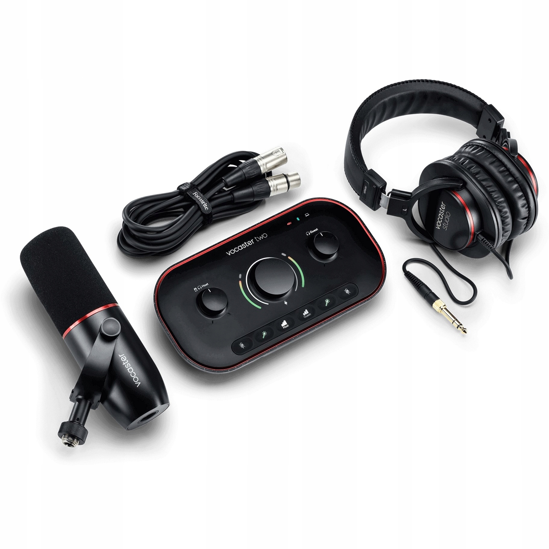 Profesionálne audio rozhranie Focusrite Vocaster Two Studio Mikro slúchadlá