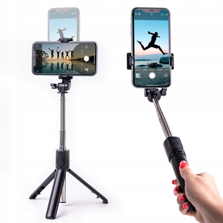 SELFIESTICK UCHWYT KIJKA DO SELFIE Z STATYWEM I TRIPODEM PROFESJONALNY Marka inna