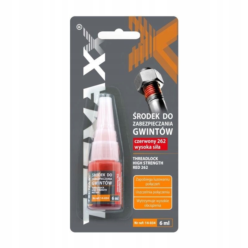 

Klej do zabezpieczenia gwintów Tecmaxx 14-034 6 ml