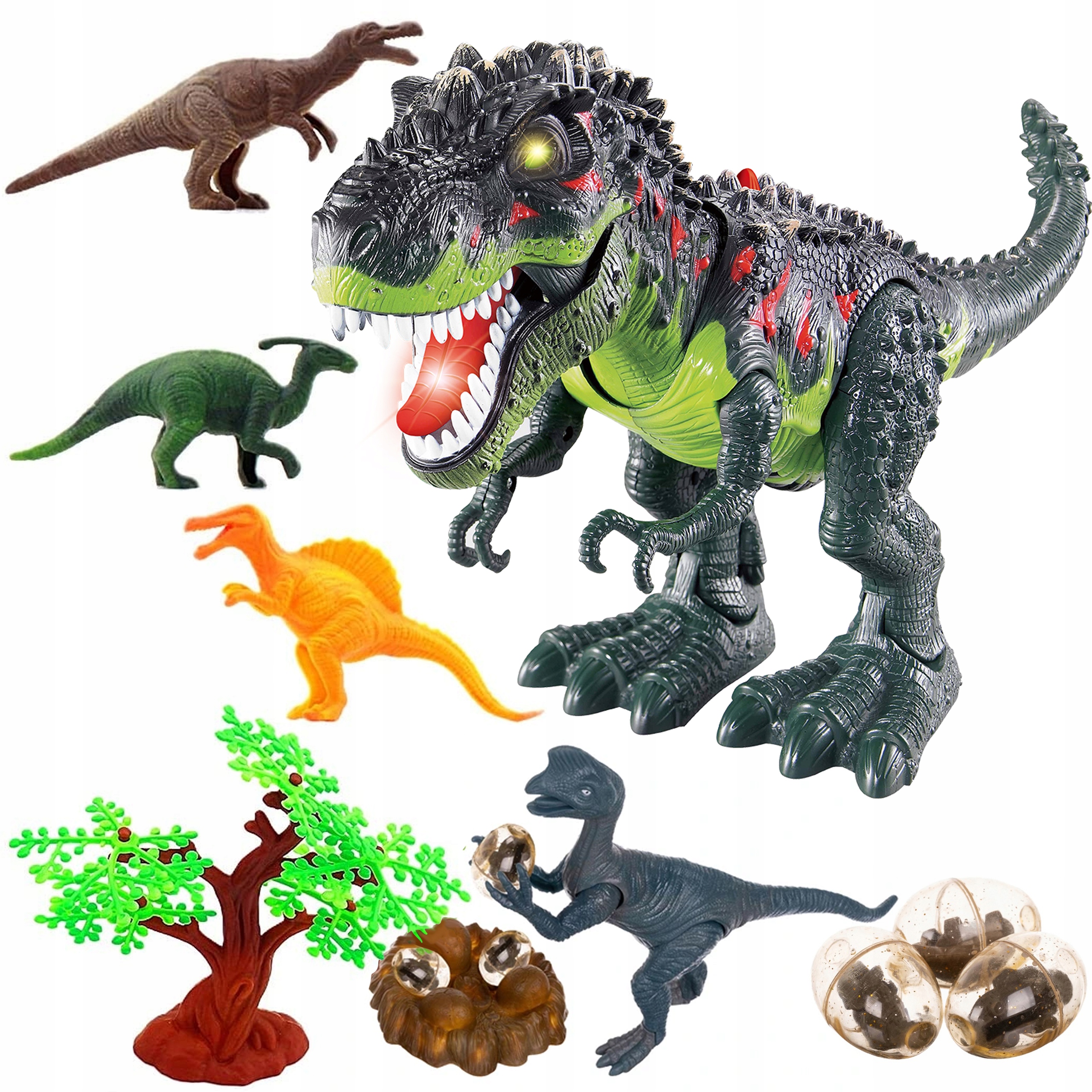 

Zestaw Dinozaurów Ogromny T-rex Znosi jaja Chodzi