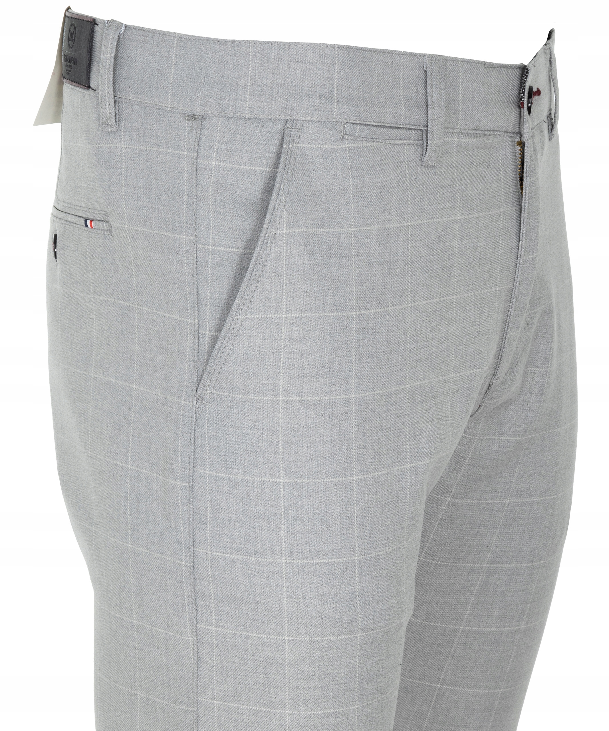 Spodnie materiałowe męskie Wizytowe Kratka Jakość 96-98 cm W38