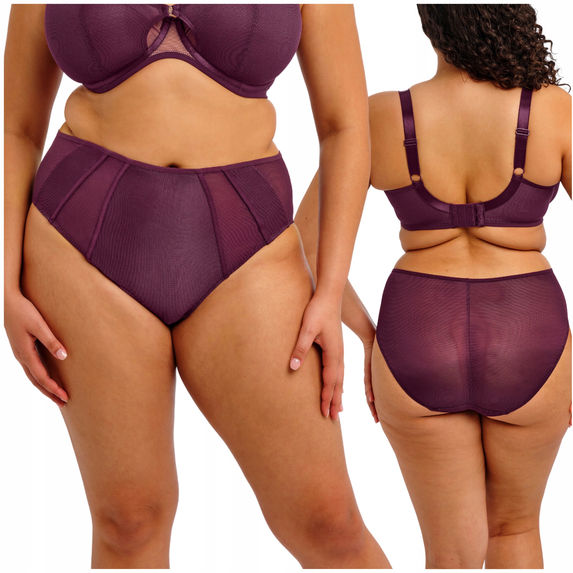 Kalhotky kalhotky vysoké maxi Elomi Kintai Full Brief fialové M