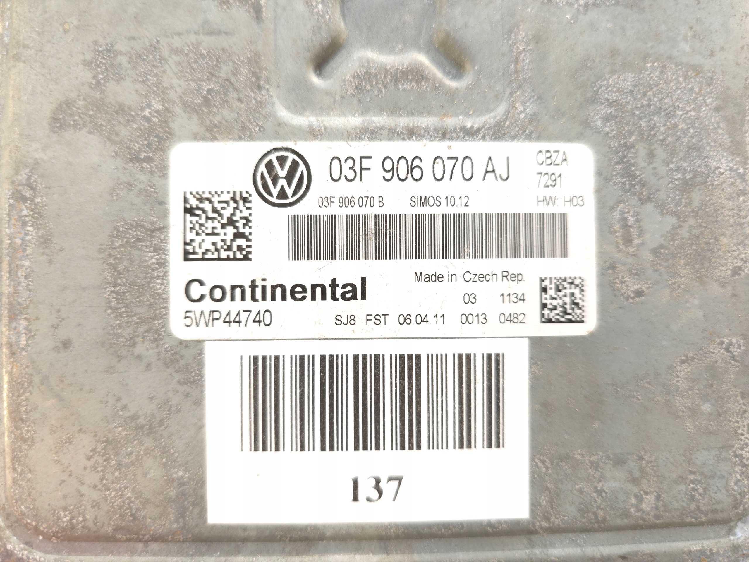 GOLF 6 VI 1.2 TSI STEROWNIK KOMPUTER SILINKA ORYG PŃ# Producent części Volkswagen OE