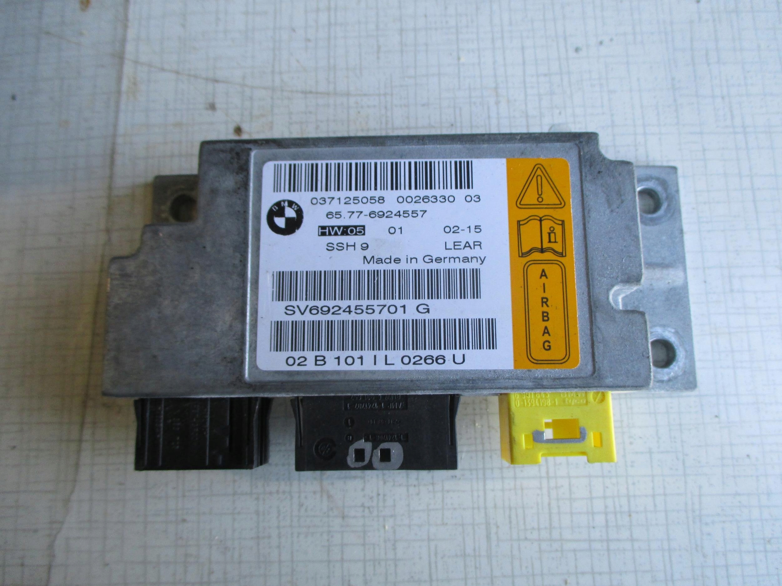 BMW E65 01-05 SENSOR AIRBAG PODUSZEK 6924557