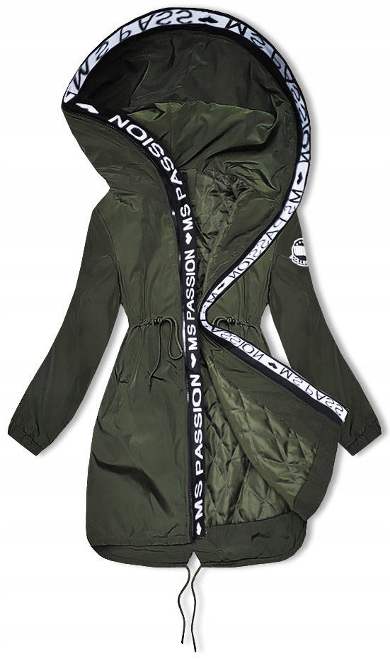 Tenká Bunda S S Kapucí 1811-1 Khaki 52