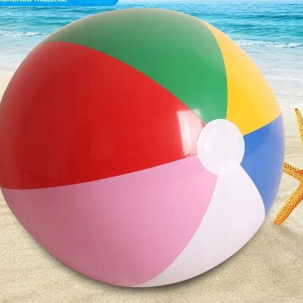 DUŻA PIŁKA DMUCHANA PLAŻOWA NA PLAŻE DLA DZIECI KOLOROWA W PASY 36cm EAN (GTIN) 5907551669784