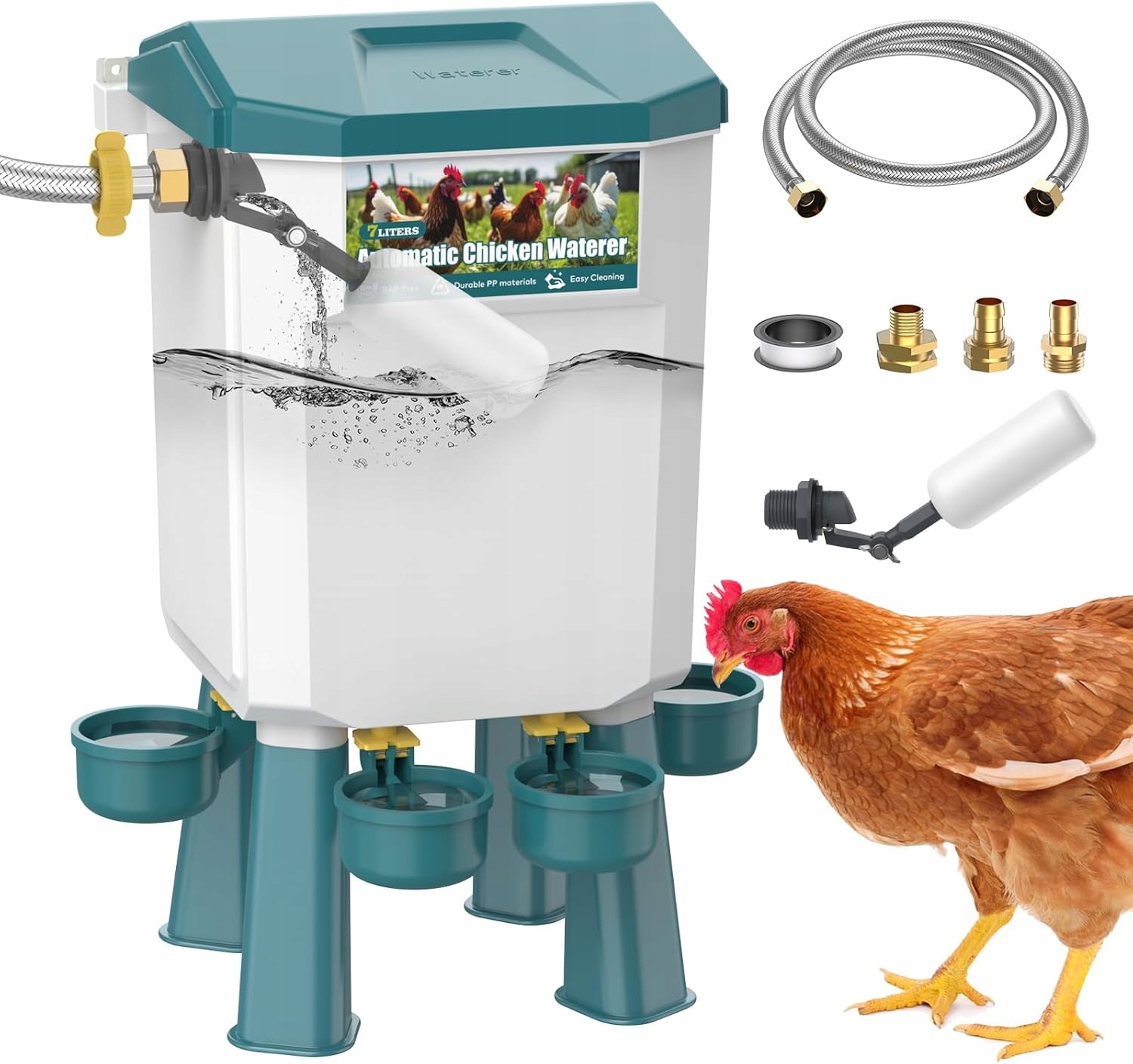 Automatická Napájačka A Miska Pre Zvieratá S Plavákom Sada Príslušenstvo 7 L