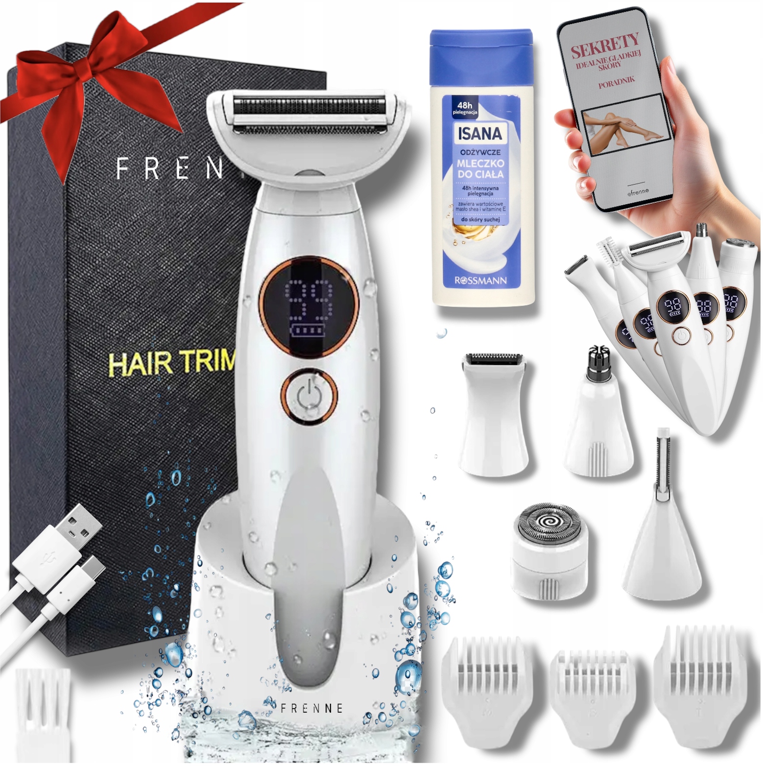 Golarka Damska Depilator do Ciała Trymer Maszynka Bezprzewodowa Elektryczna