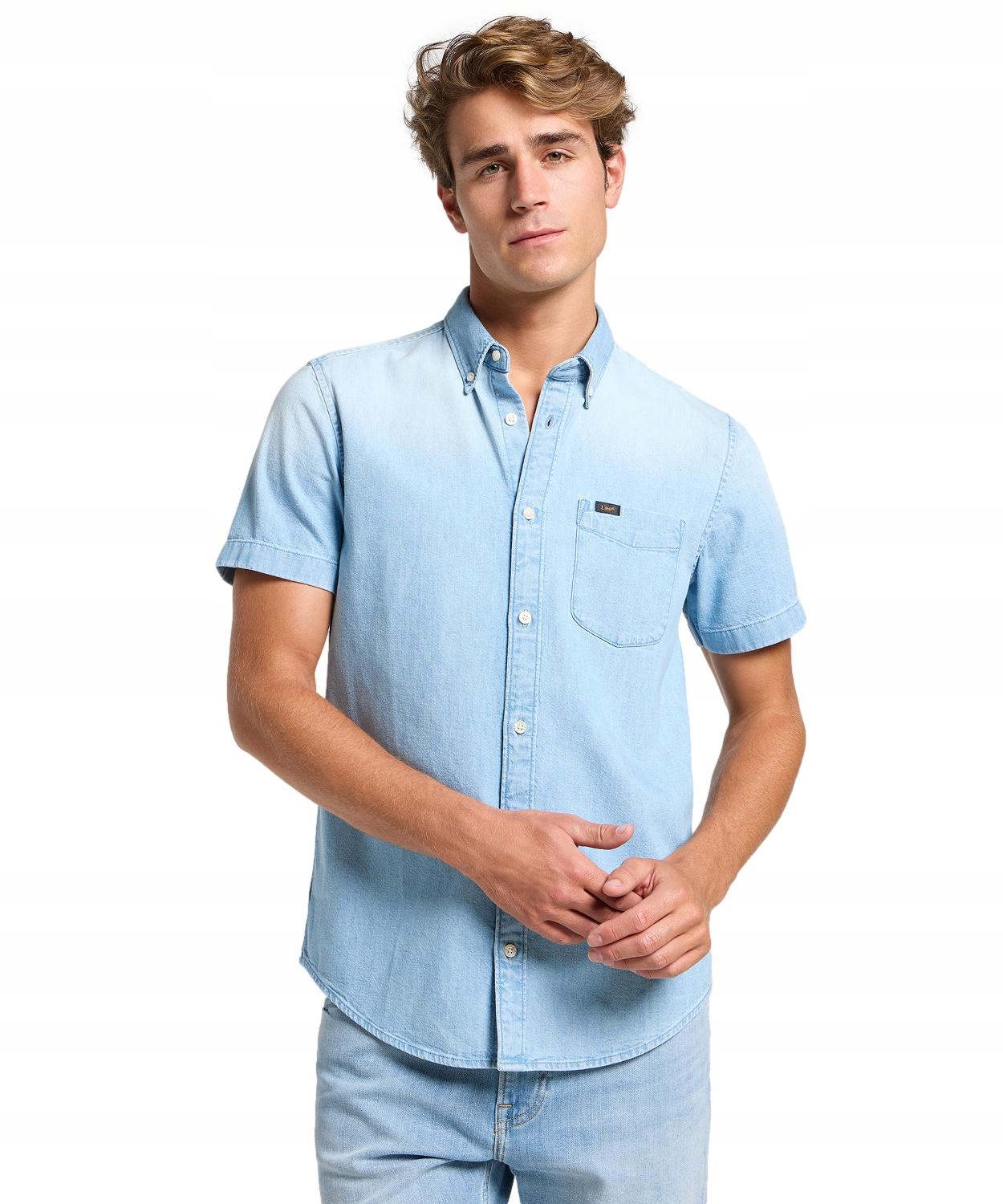 Košile Lee Ss Button Down 112363898 Light Desert Wash XXL