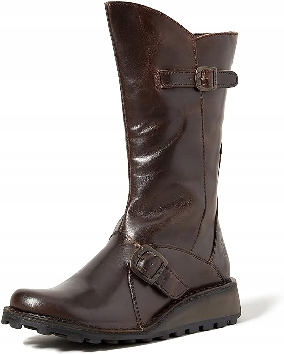 Fly London Dámské Kožené Kozačky Hnědé 39 Ž1C