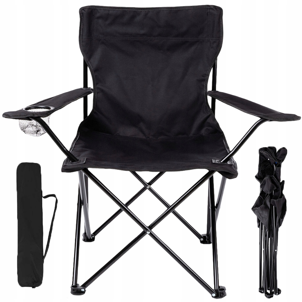 Krzesło Wędkarskie Turystyczne Składane Fotel Krzesełko Z Oparciem Na Ryby