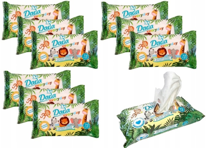 CHUSTECZKI NAWILŻANE DADA EVERYDAY 10 X 72