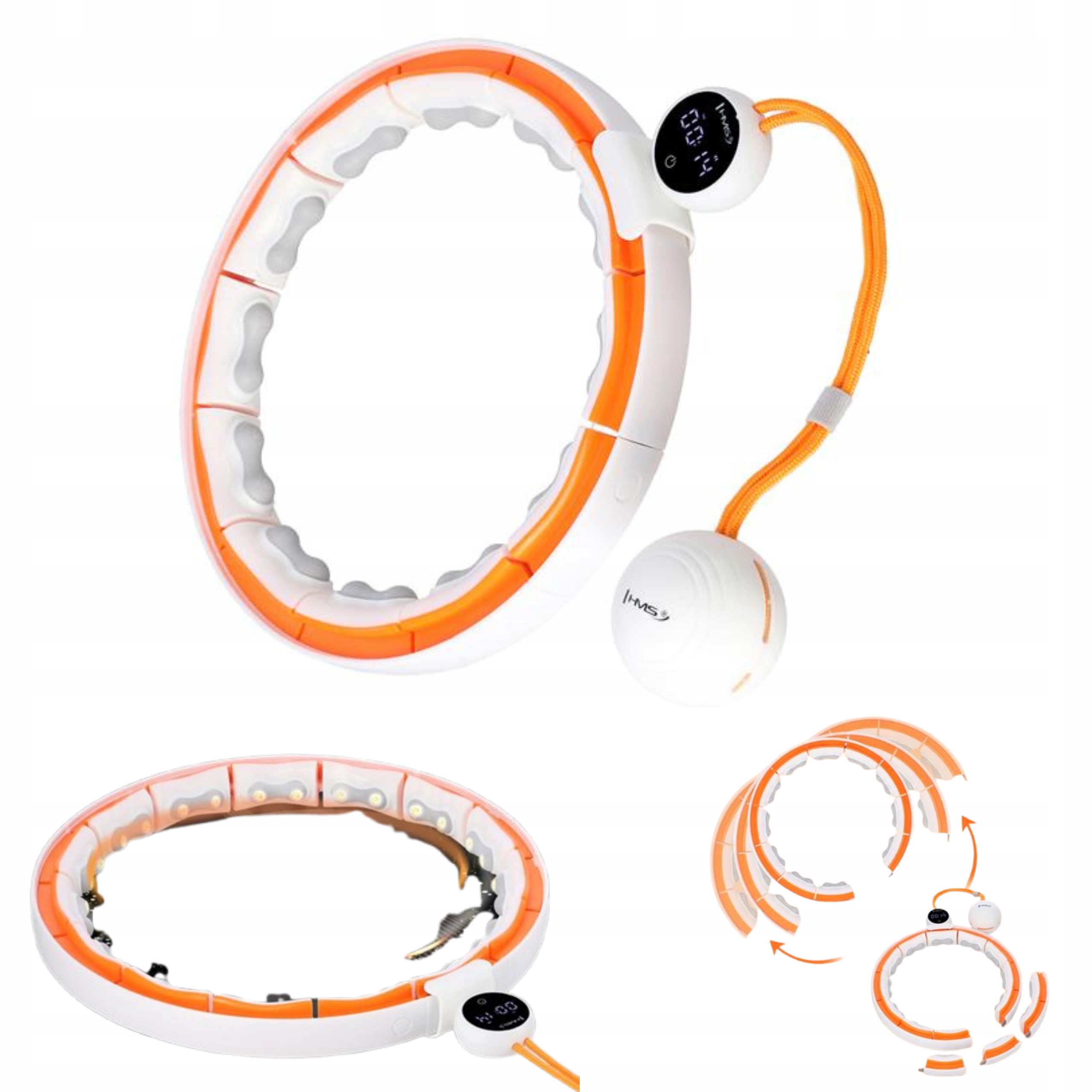 Hula Hoop Hms s magnetickými závažími, Tpe cvočky, Usb-c počítadlo