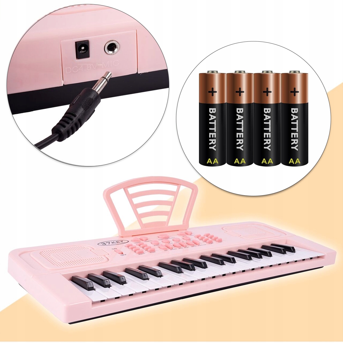 Wielofunkcyjne Organy Pianino Elektroniczne 37 Klawiszy Keyboard + Mikrofon Płeć chłopcy dziewczynki unisex