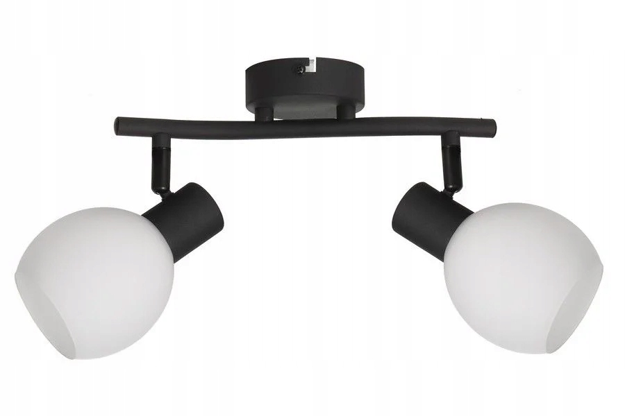 Stropní svítidlo Cortez černá 2 stínidla bílá E14 40W Reality