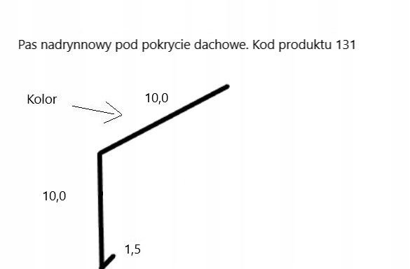 PAS NADRYNNOWY OKAPNIK do BLACHY TRAPEZOWEJ 2 mb Marka Dom-Dach