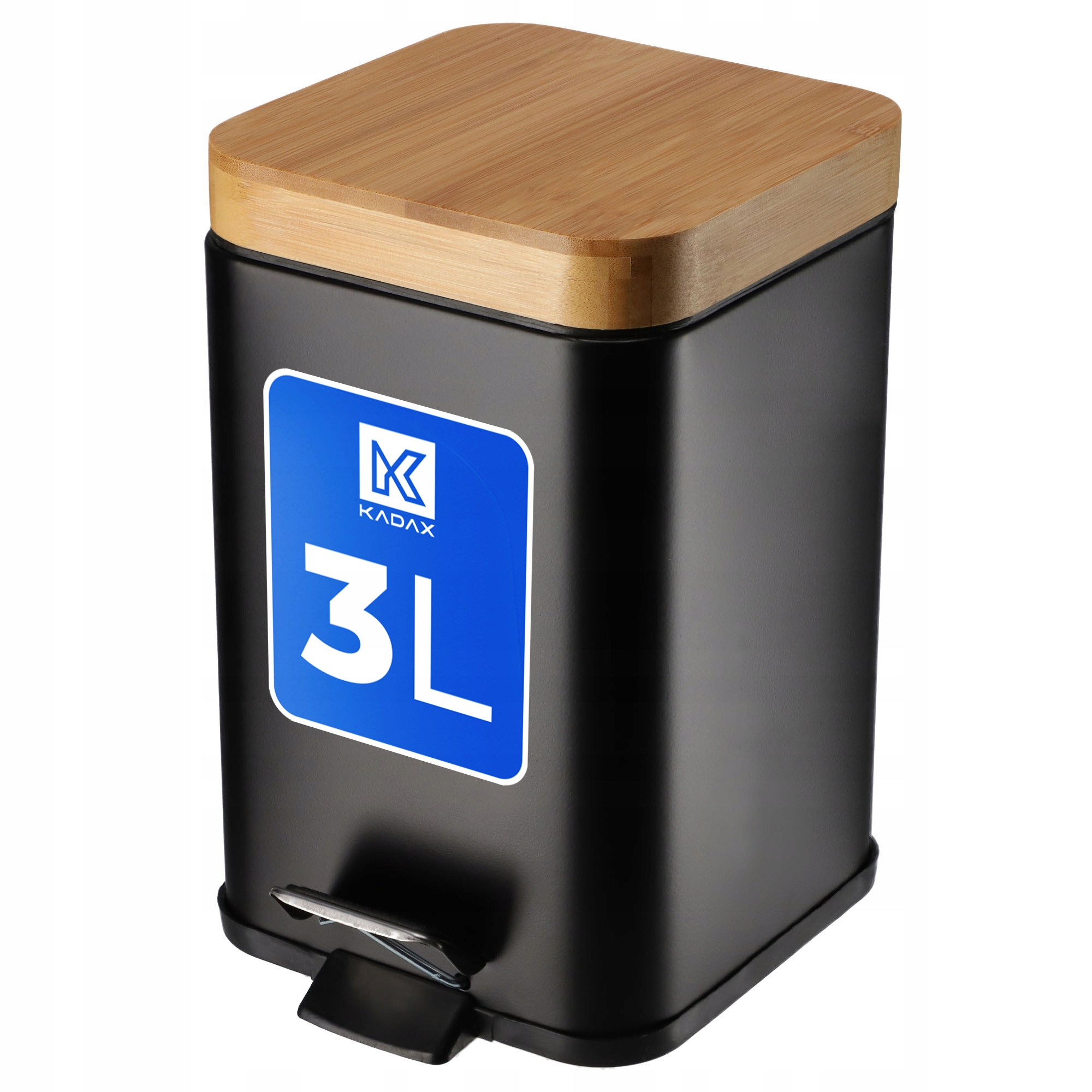 Levně Odpadkový Koš Koupelnový Odpadkový Koš Bílý Bambus Výklopný S Pedálem 3L