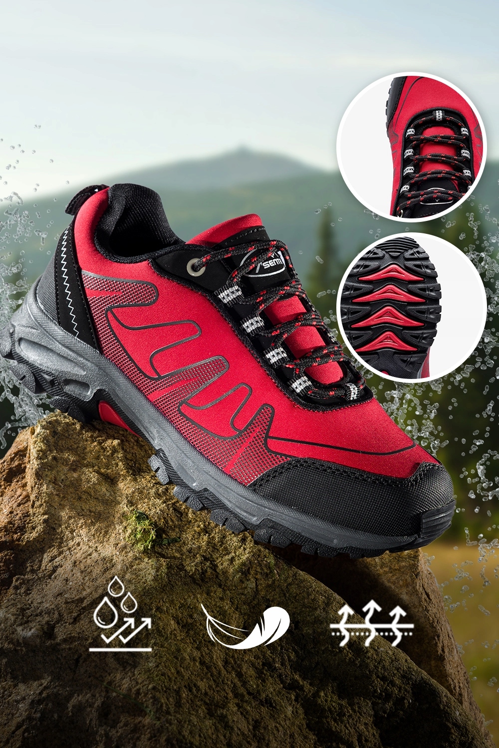 BUTY TREKKINGOWE DAMSKIE GÓRSKIE TURYSTYCZNE SPORTOWE SOFTSHELL LEKKIE r 41 Oryginalne opakowanie producenta pudełko