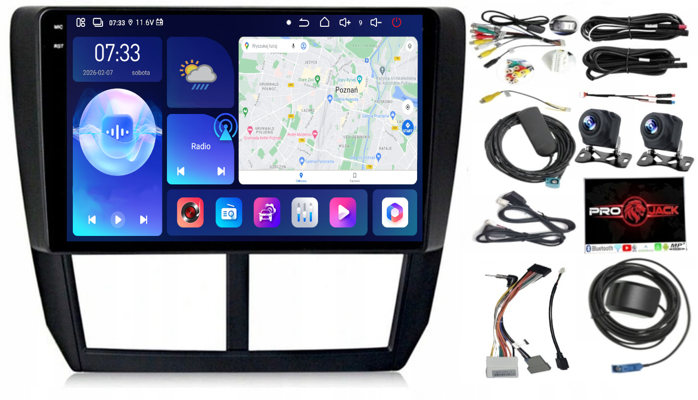 Rádio Navigácia Carplay Gps Android Subaaru Forester 07-13 6GB 128GB Sim