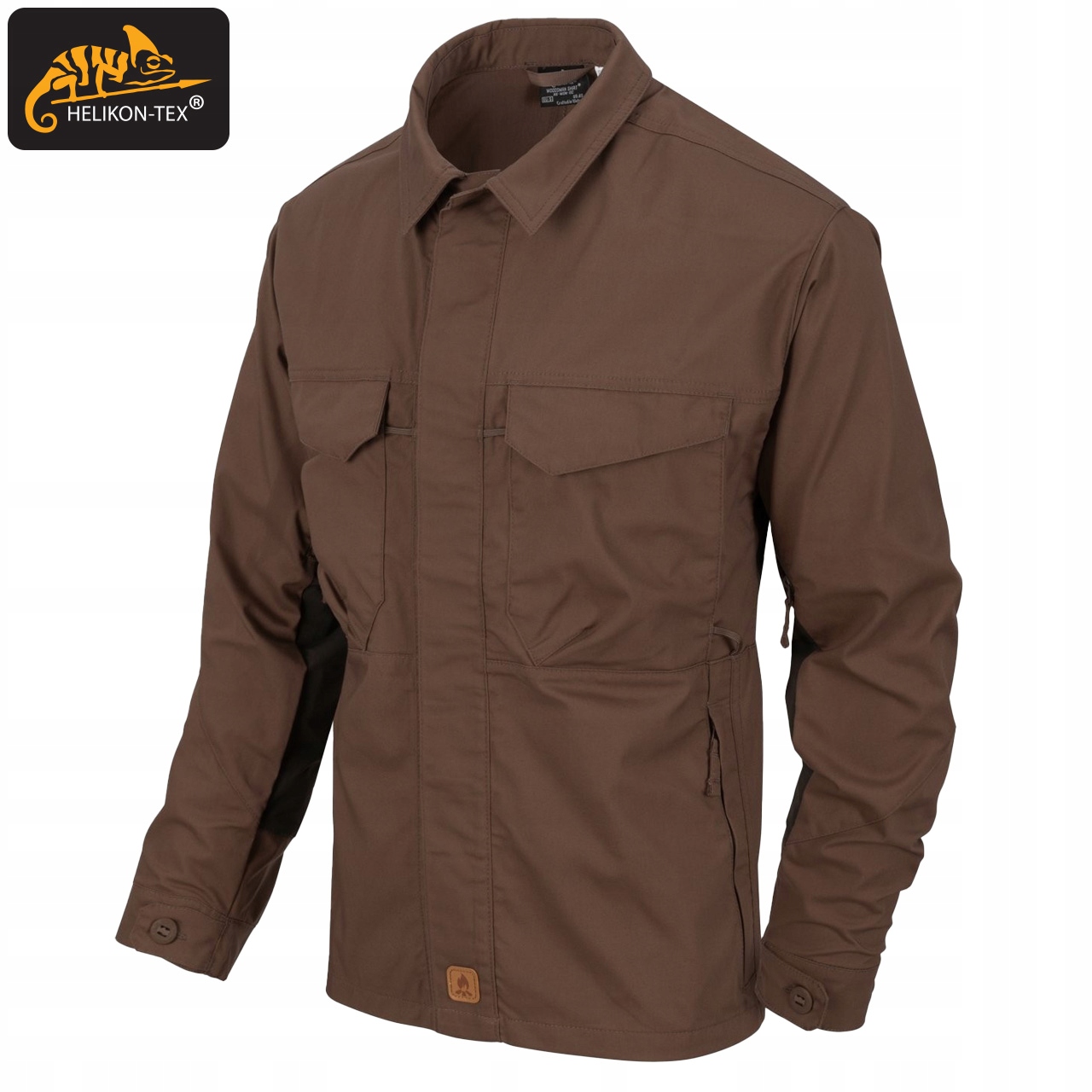 KOSZULA MĘSKA WOODSMAN HELIKON BUSHCRAFT WZMOCNIENIA Earth Brown/Czarna Rozmiar 3XL