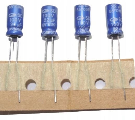 Kondensator 22uF 100V 20% 85°C Samwha 6.3x12mm