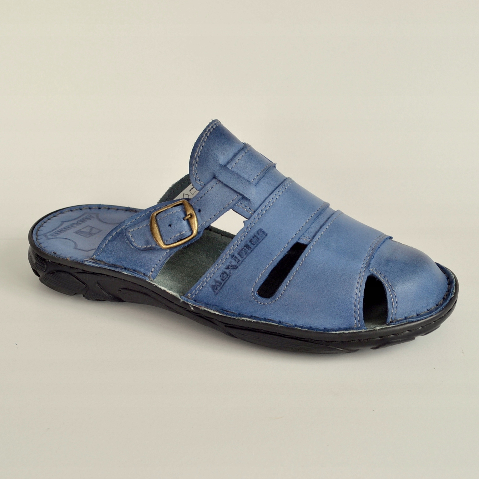 041 polské pohodlné kožené nazouváky Maximus Gr 45