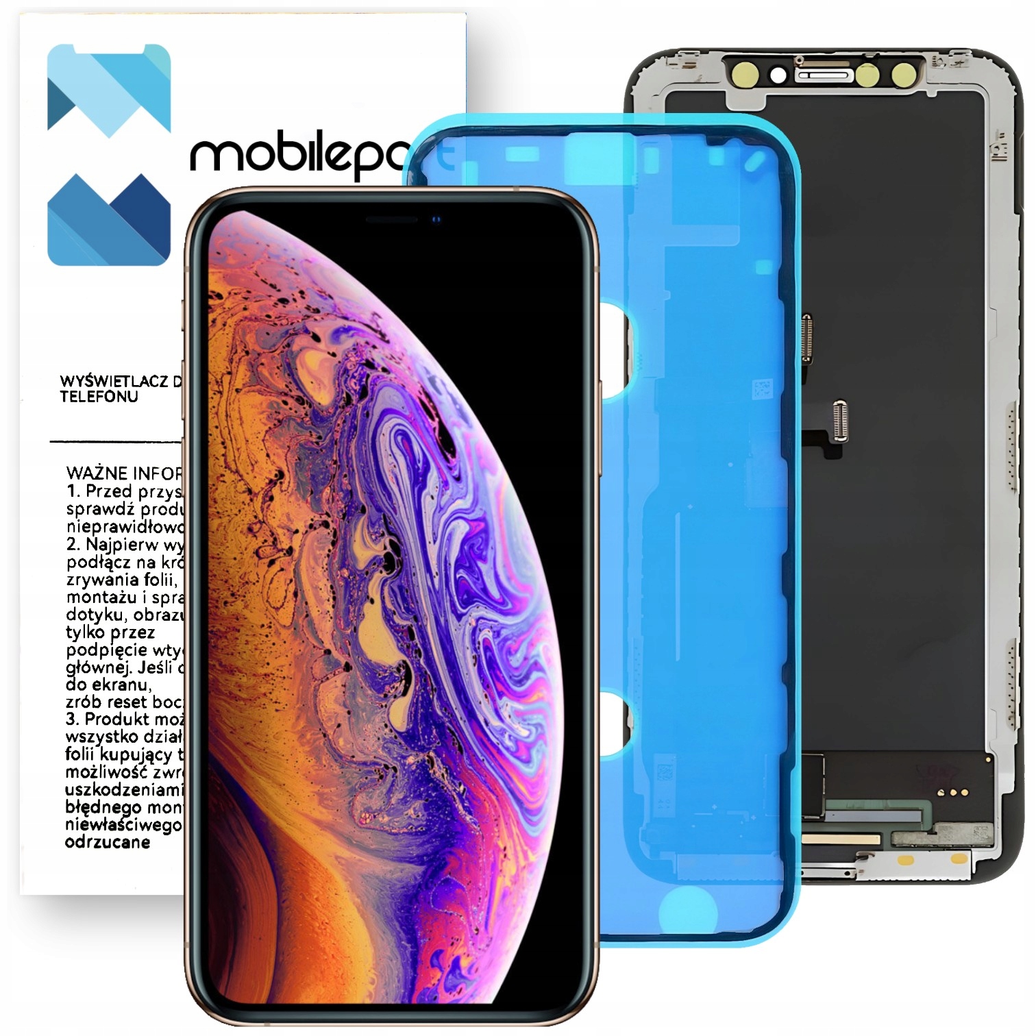 Matryca do iPhone X LCD Ekran Ramka Uszczelka Incell