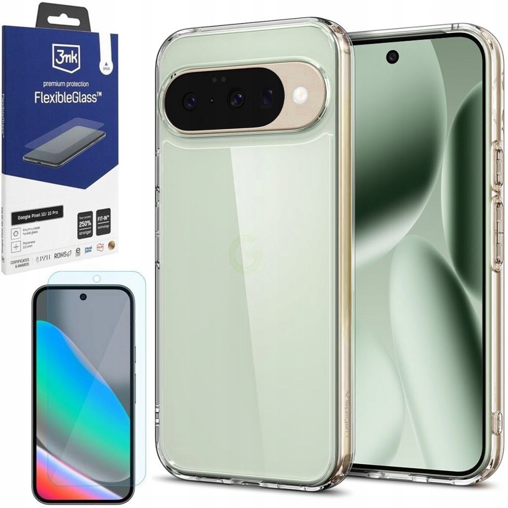 Pouzdro Spigen Ultra Hybrid Sklo 3mk pro Google Pixel 10/10 Pro