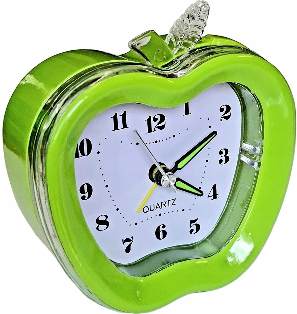 

Budzik Na Baterie Zegar Kolorowe Jabłuszko Apple