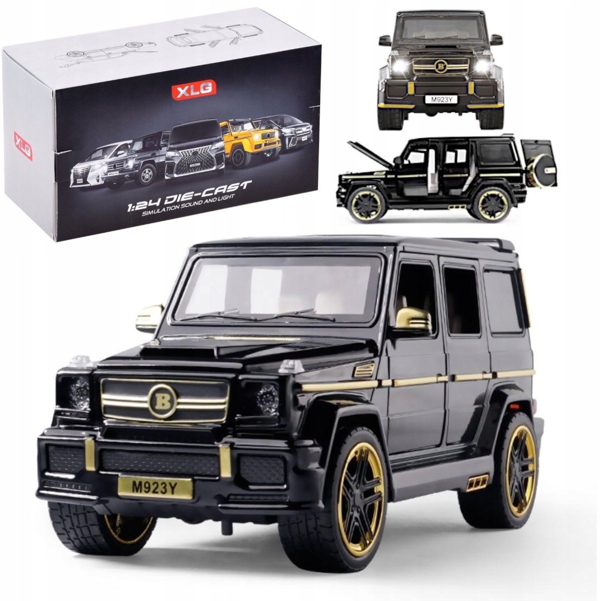 MERCEDES G KLASA BRABUS G65 SAMOCHÓD METALOWY MODEL 1:24 ŚWITAŁO DŻWIĘK