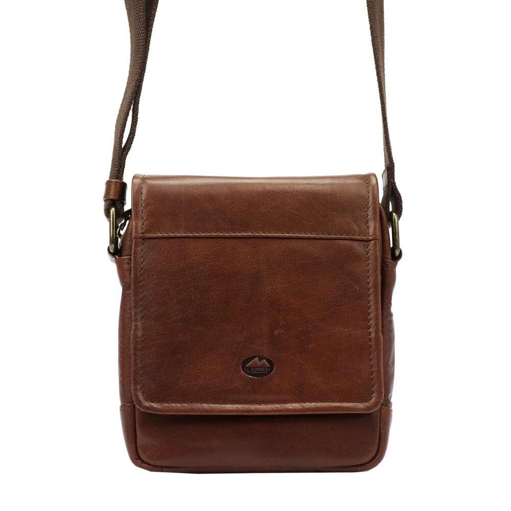 Pánská kožená taška přes rameno hnědá El Forrest