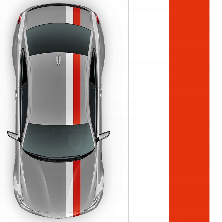 Pasy na samochód Wzór Polski Poland 15x100 cm Druk