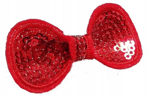 

Cekinowe Kokardki Na Spince - czerwone
