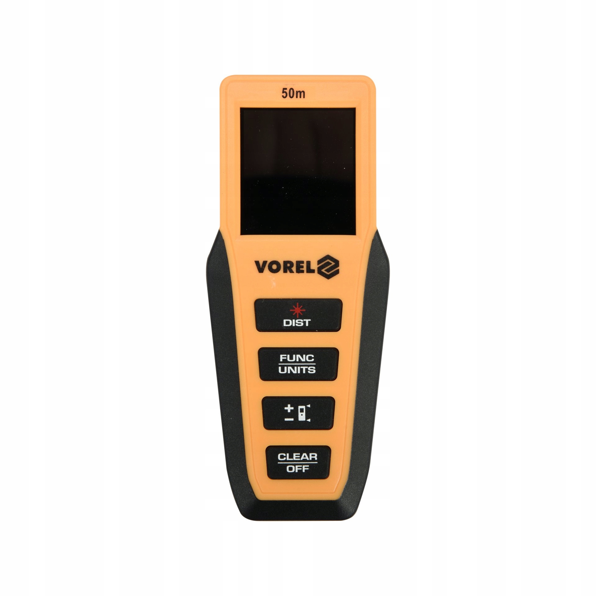 Laserový Měřič Vzdálenosti 50 M IP54 LCD Paměť 10 Výsledků Vorel