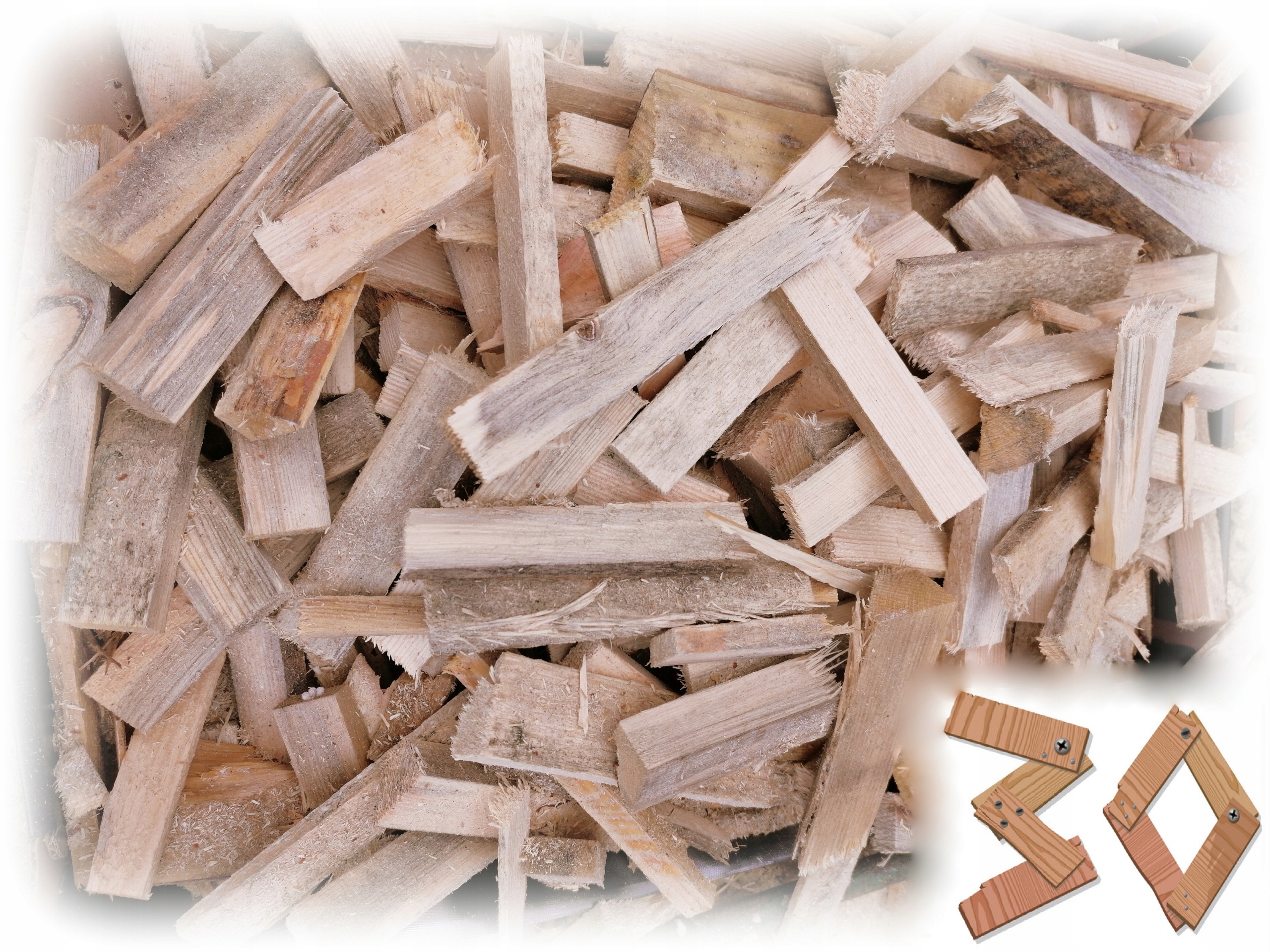 

Drobna rozpałka drewno podpałka suche 30 kg