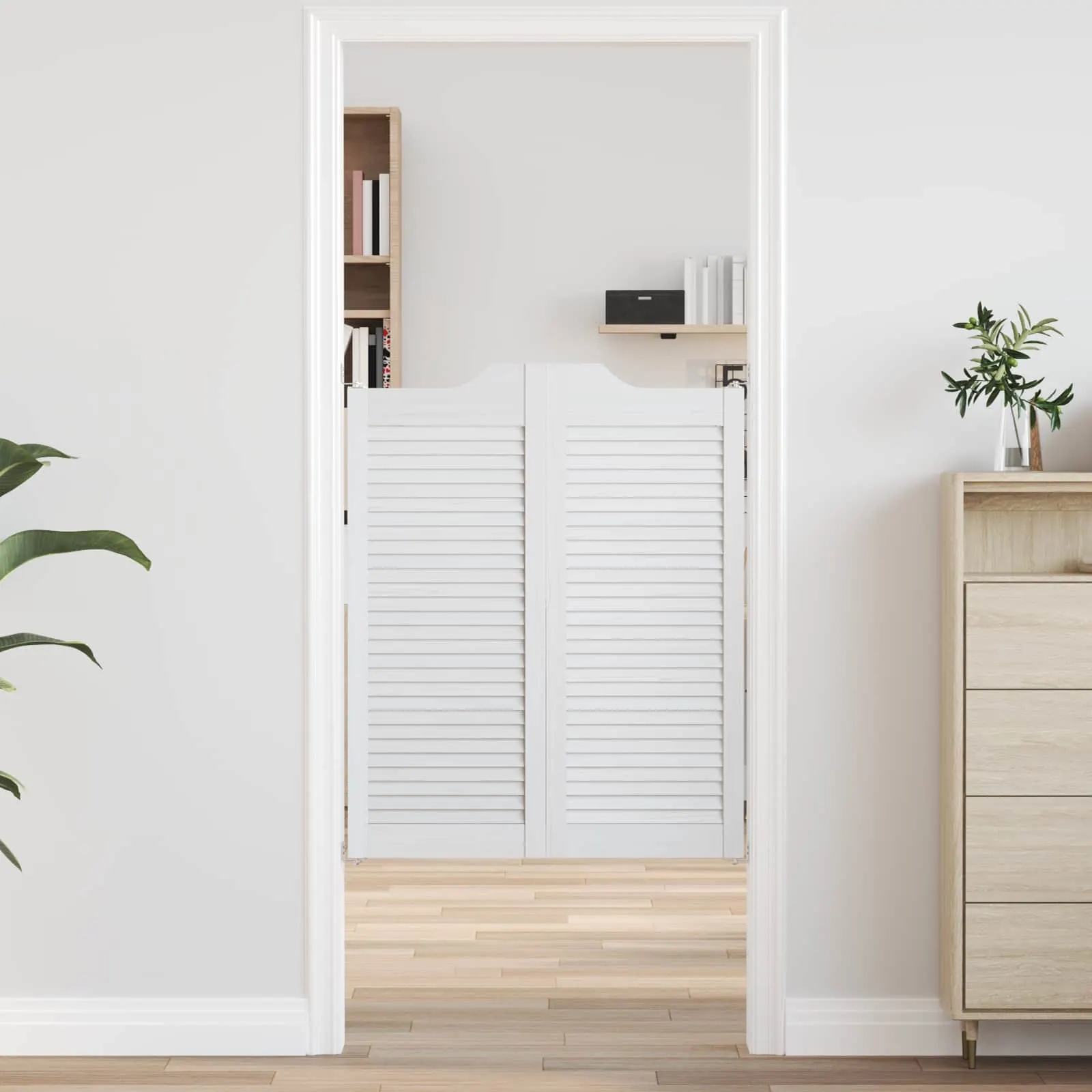 vidaXL Kyvné dveře Bílá 100 x 40 cm Masivní borovicové dřevo