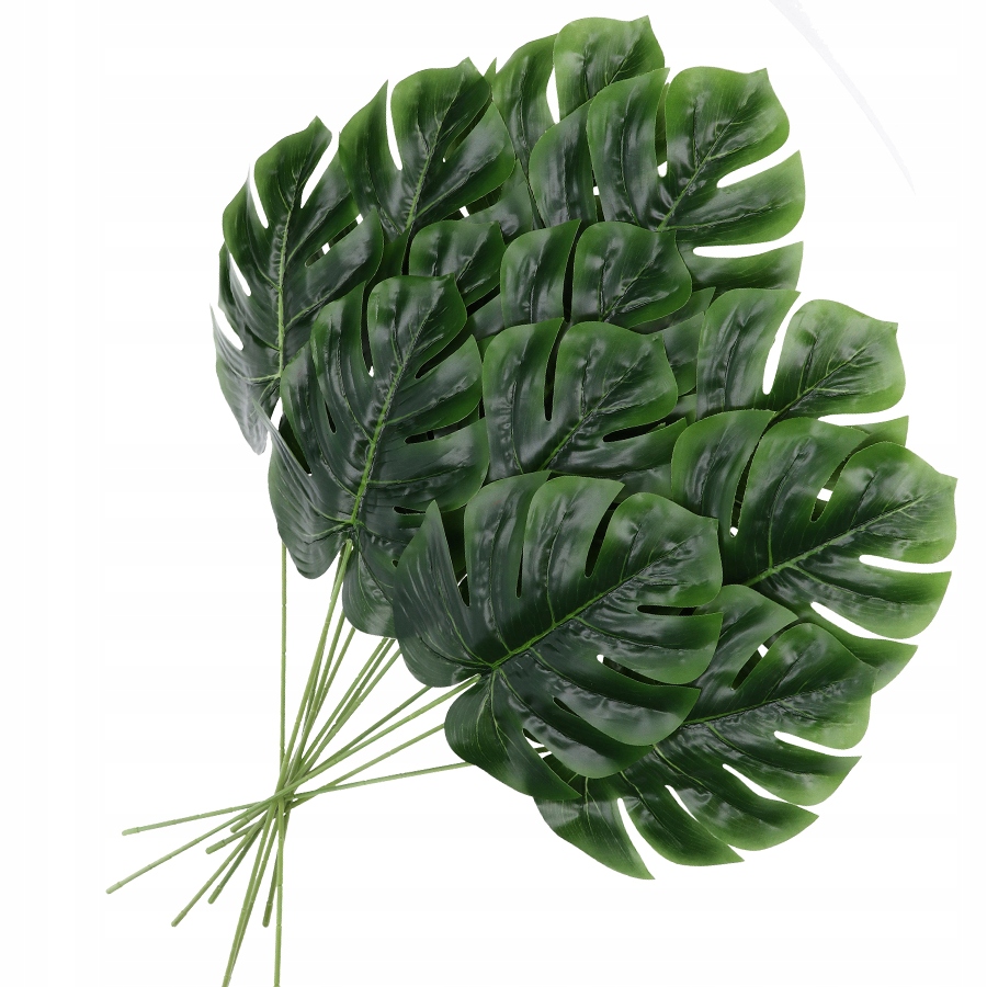LIŚĆ SZTUCZNE LIŚCIE GAŁĄZKI NA STROIK DUŻA MONSTERA 60cm 12szt Typ inny