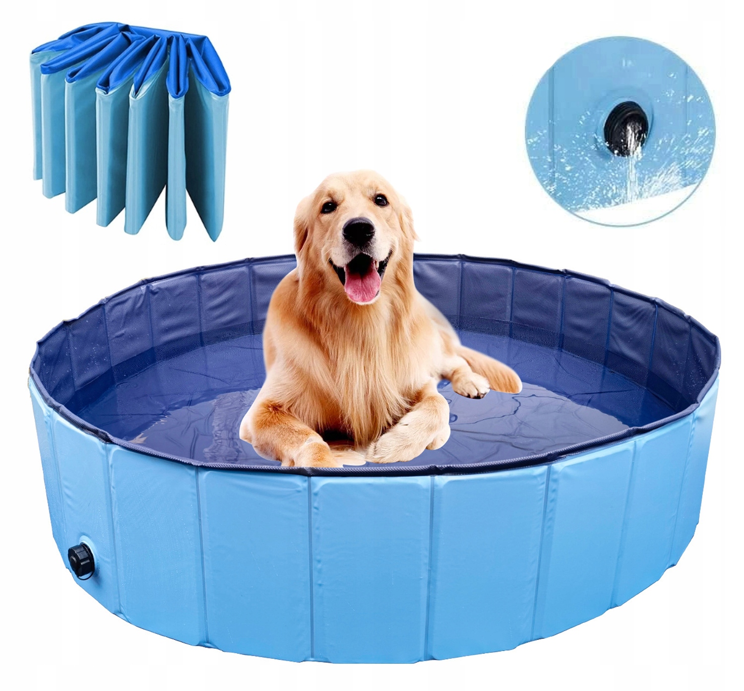 Zahradní Bazén Pro Psa A Zvířata Pro Děti Skládací Do Koupele Na Léto, Horko 1 M