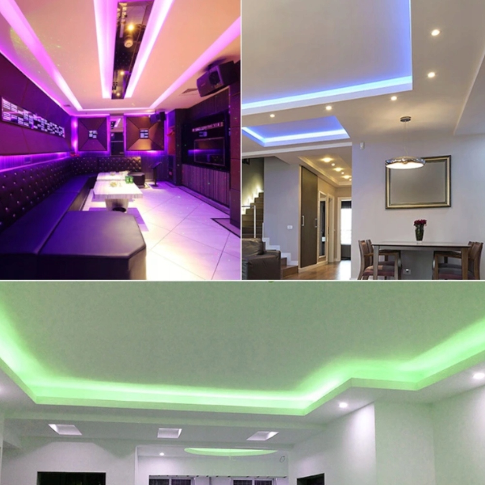 TAŚMA LED SMD WODOODPORNA 5M RGB KOLOROWA + PILOT Moc 12 W