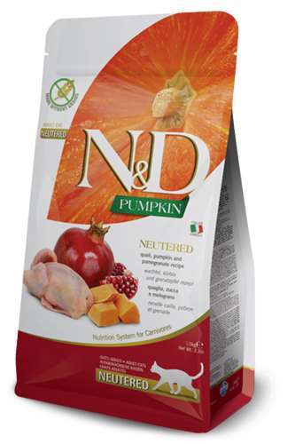 Levně N&d Pumpkin Cat Quail&Pomegr Neutered Adult 1,5 kg