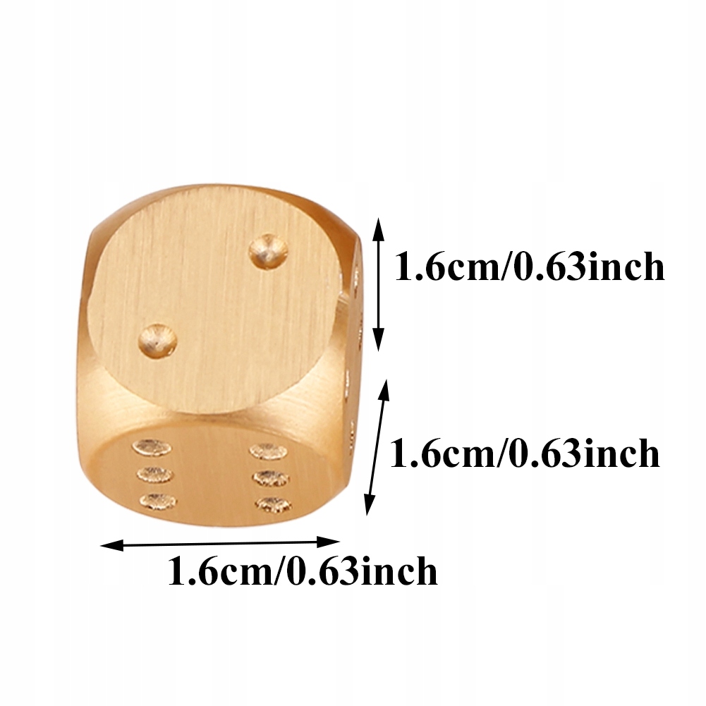 KOŚCI, DUŻE KOSTKI DO GRY ZE STOPU ALUMINIUM 5EL Liczba ścian 100