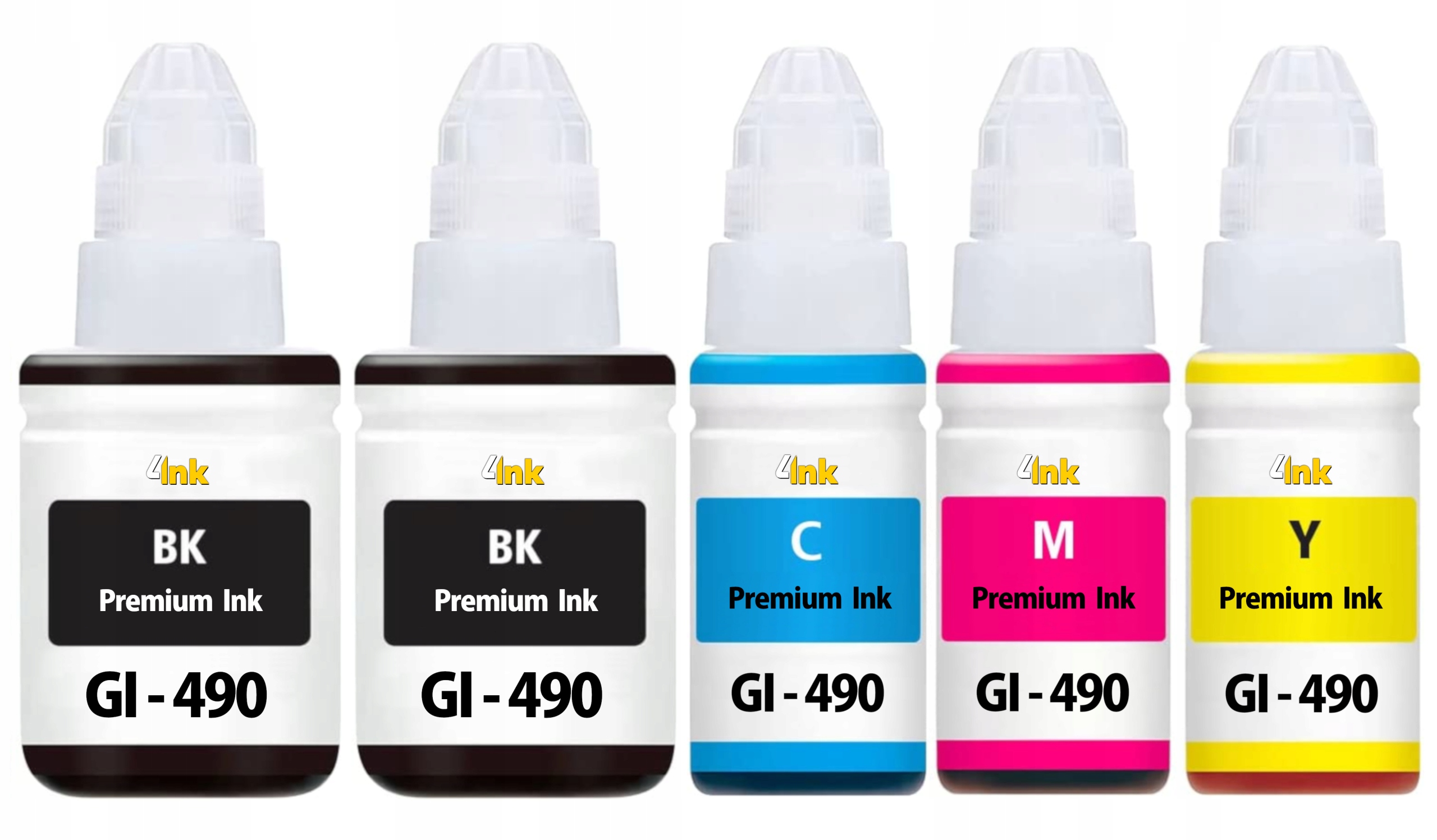 

5x Tusz GI-490 Do Canon Pixma G1400 G2400 G3400