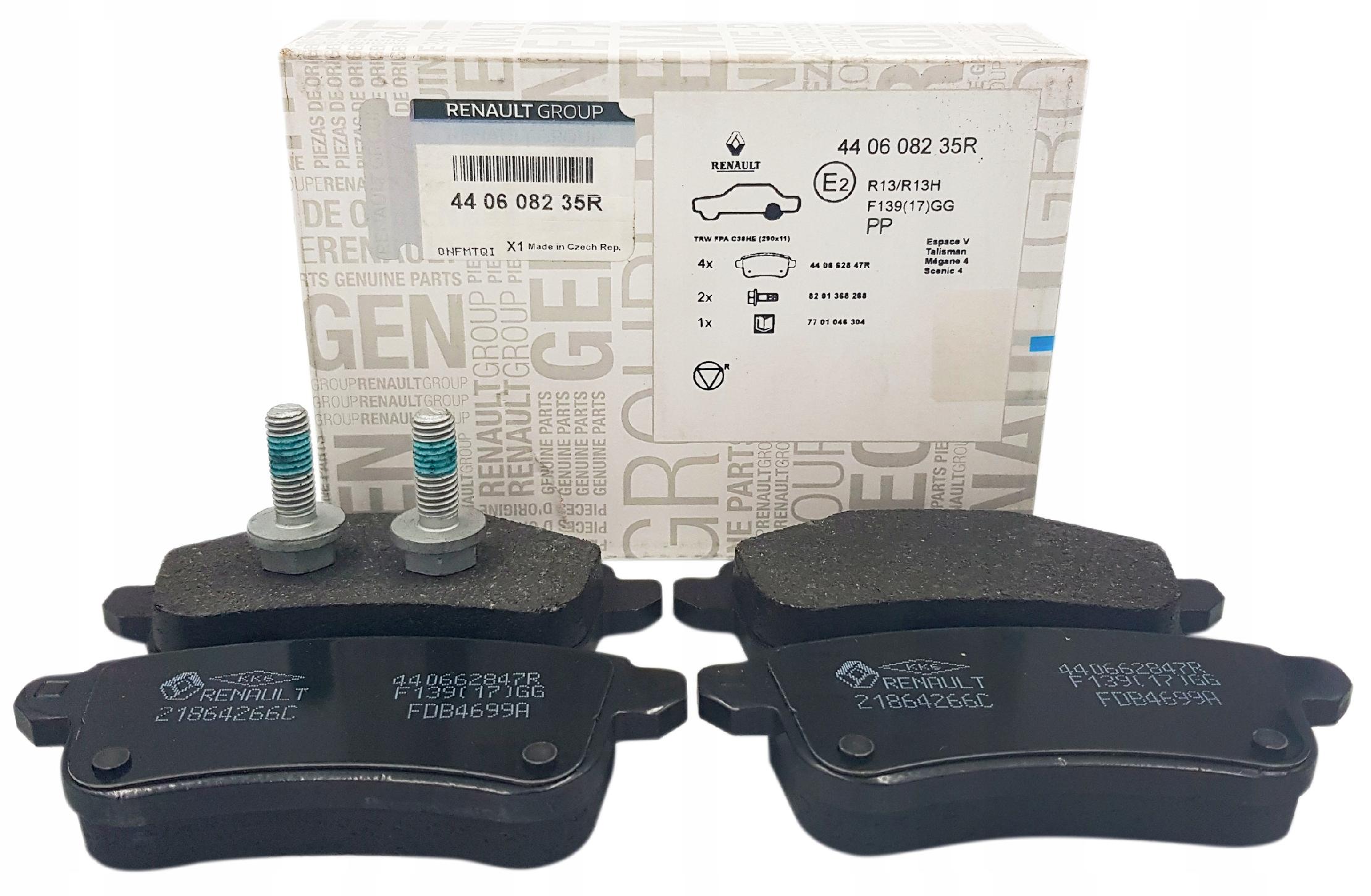 RENAULT MEGANE IV SCENIC IV KLOCKI HAMULCOWE TYŁ