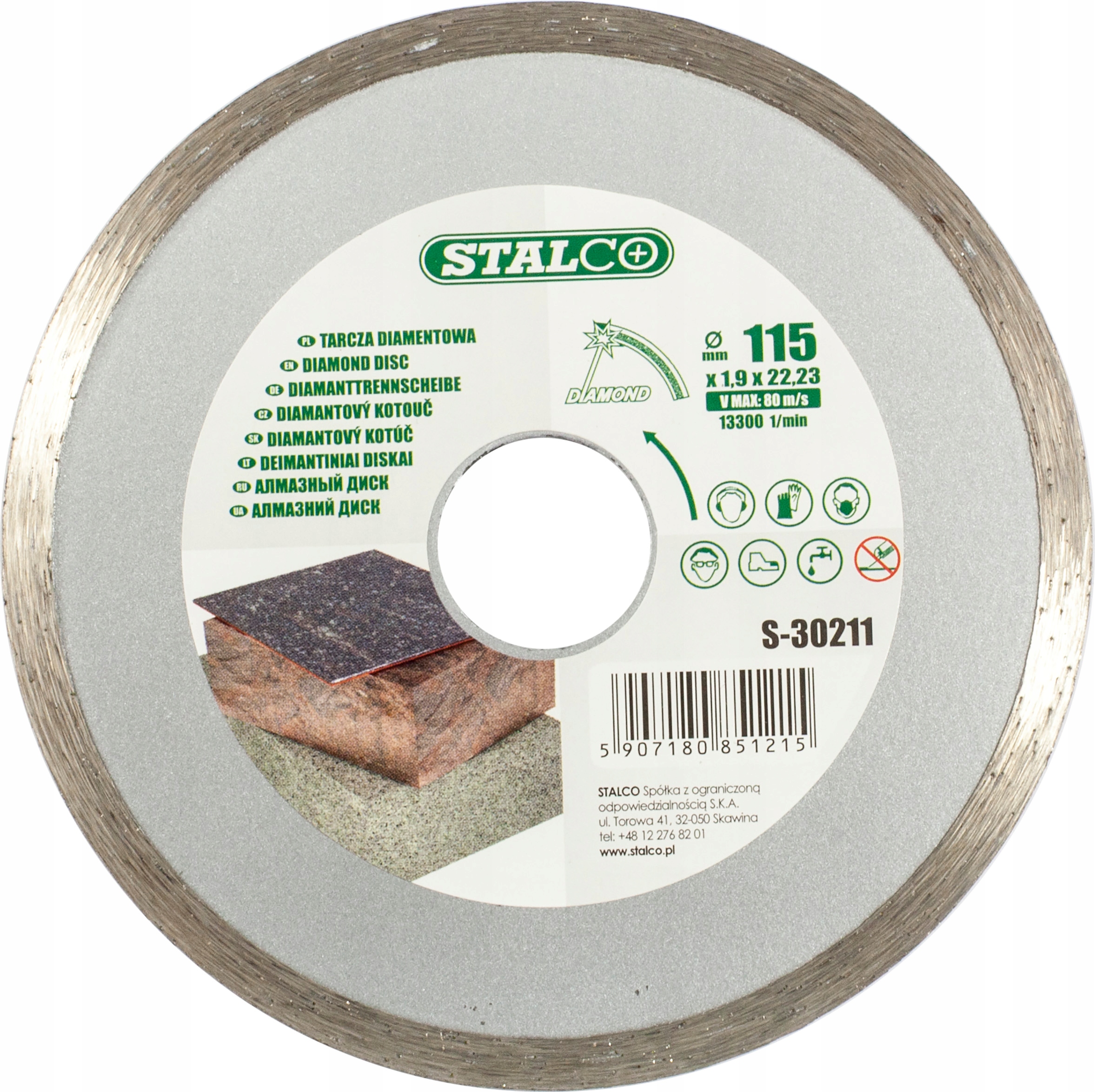 

Tarcza Diamentowa 125 MM Pełna