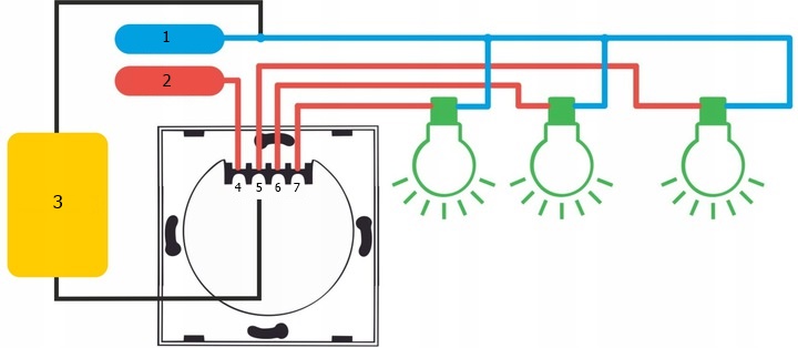 DOTYKOWY WŁĄCZNIK ŚWIATŁA PODWÓJNY PILOT SZKLANY Marka Qtouch