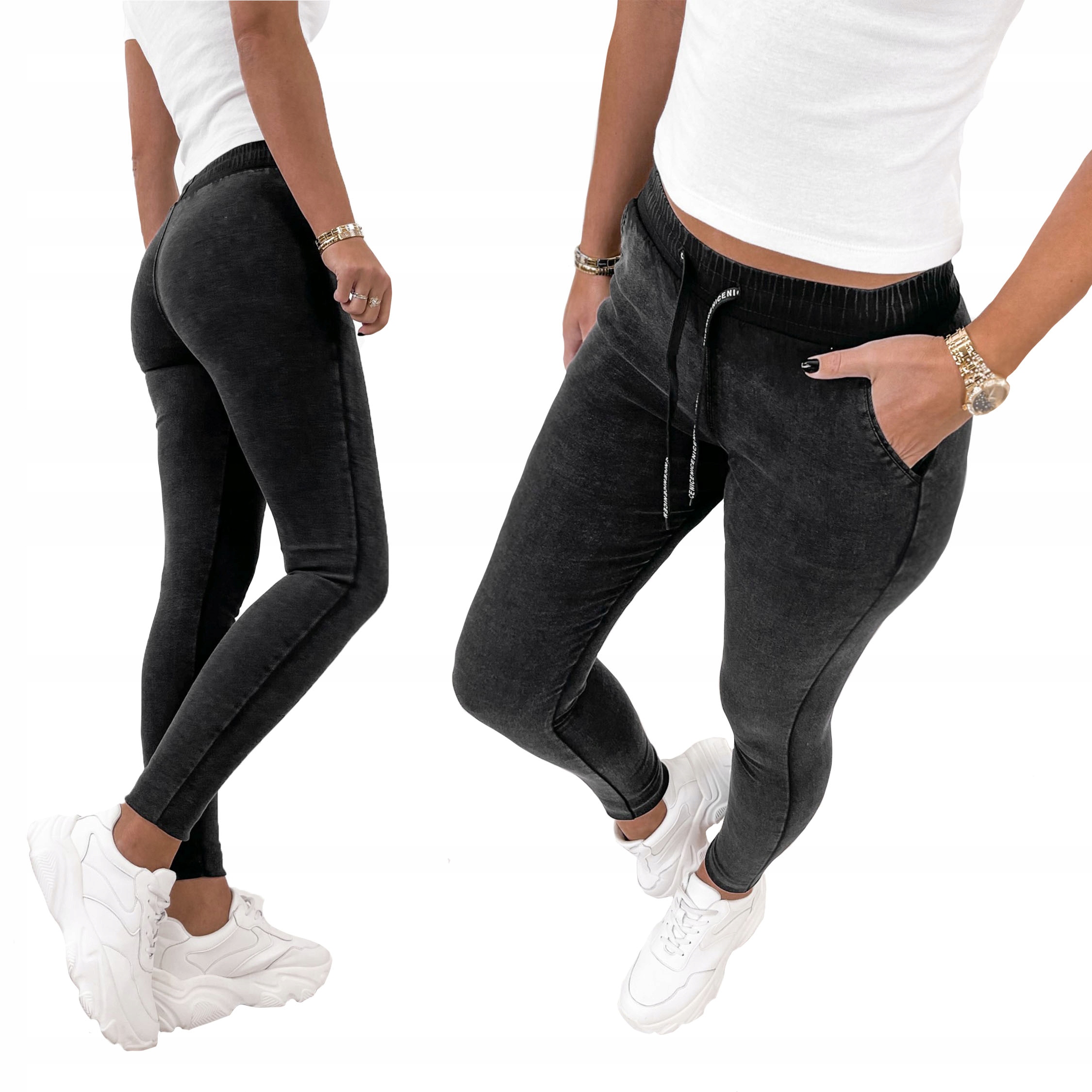 

jegginsy z kieszeniami Czarne XXL/44